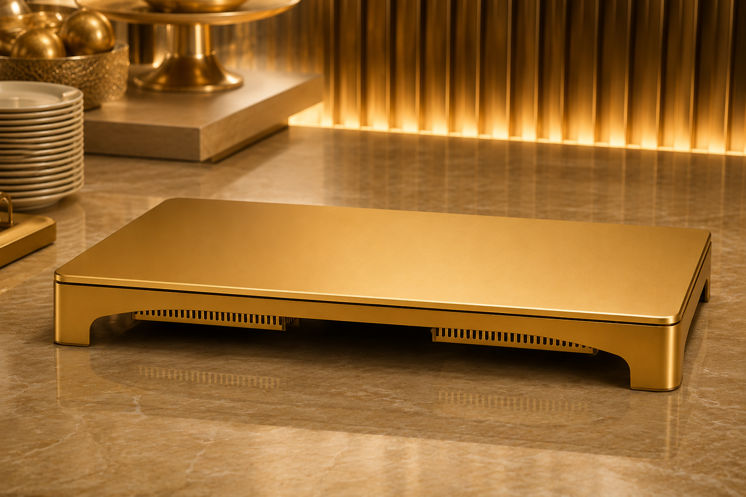TOGETHER 6000 GGG Auftisch-Kühlplatte komplett goldfarben
